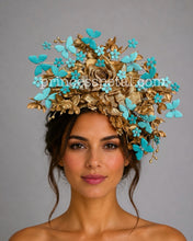 Load image into Gallery viewer, Gold and aqua
