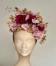 Load image into Gallery viewer, Burgundy, pink and gold

