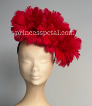 Load image into Gallery viewer, Red feather flowers
