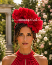 Load image into Gallery viewer, Red feather flowers
