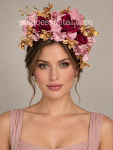 Load image into Gallery viewer, Burgundy, pink and gold
