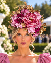 Load image into Gallery viewer, Pink, burgundy and gold
