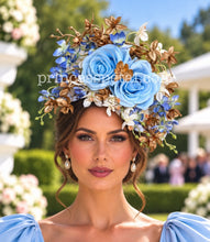 Load image into Gallery viewer, Blue, gold and white
