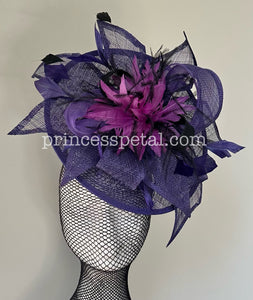 Purple fascinator