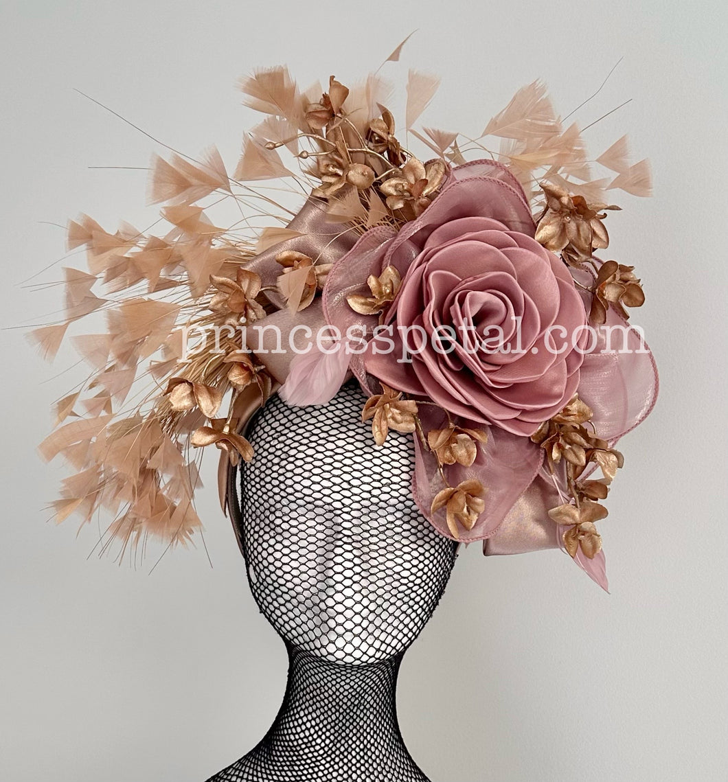 Pink, beige and gold